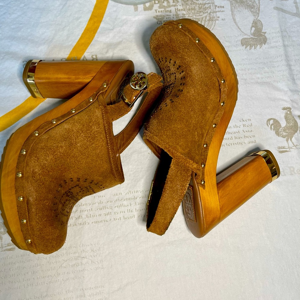 Tory Burch Brayden sling back clogs, size 8M
